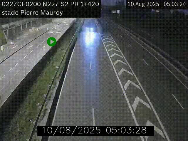 Webcam à hauteur du Stade Pierre Mauroy à Villeneuve d'Ascq sur la N227. Vue orientée vers Mons-en-Baroeul