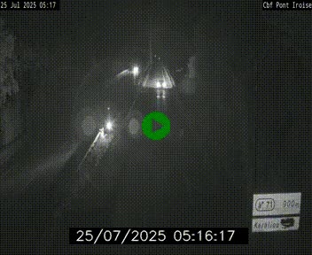 Webcam sur la N165 après le Pont de l'Iroise, à l'entrée de Brest