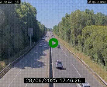 Webcam sur le périphérique de Nantes (N844) entre la Porte de Saint-Luce et la Porte d'Anjou, à l'est de la ville