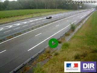 Webcam autoroute sur l'A77 à hauteur de Pouilly-sur-Loire en direction de Nevers