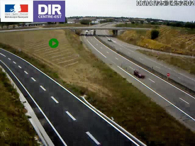 Webcam sur le contournement de Valence, sur la Nationale 7, caméra orientée vers Lyon