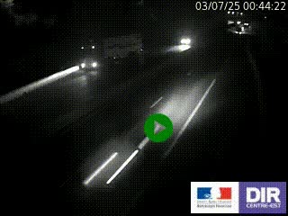 Caméra autoroutière sur l'A47 à hauteur de Givors, a proximité de Lyon. La webcam est orientée vers Lyon