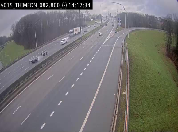 Caméra trafic Belgique - Thiméon - E42, jonction avec A54 (E420) direction La Louvière/Charleroi - BK 82.82