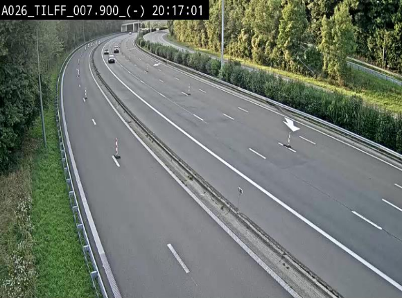 Webcam autoroute A26/E25 à Esneux, en Belgique en direction Luxembourg - BK 7.9