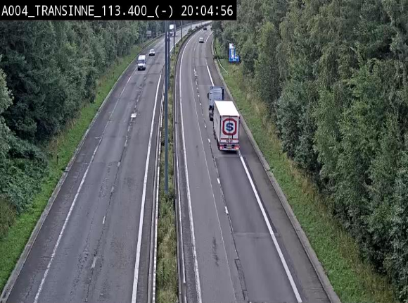Caméra trafic E411 (A4) - Transinne direction Namur - BK 113.425