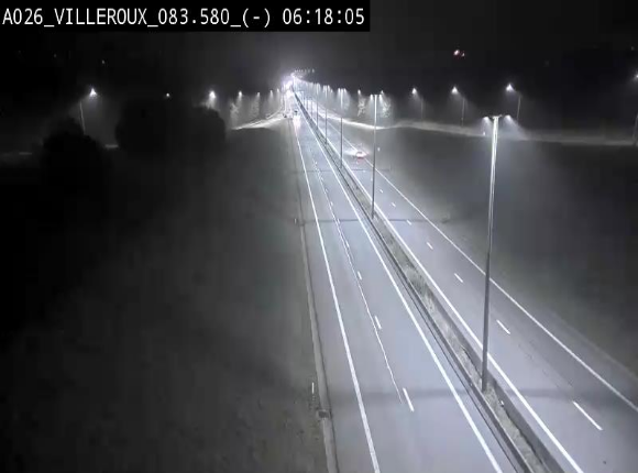 Webcam autoroute A26/E25 à hauteur de Vaux-sur-Sûre, à la jonction avec la N85 en direction de Liège - BK 83.6