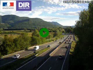 Caméra trafic à Meylan sur la Rocade-Sud de Grenoble en direction d'Aix-en-Provence