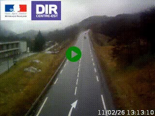 Web cam sur la N90 à Aime, en provenance de Bourg-Saint-Maurice et en direction d'Albertville