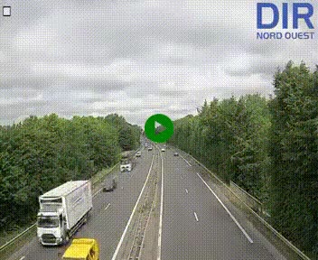 Webcam sur le périphérique de Caen (N814) à l'est de la ville, à Mondeville hauteur de la sortie 2, Presqu'île-Rives de l'Orne, au bout de l'autoroute A13
