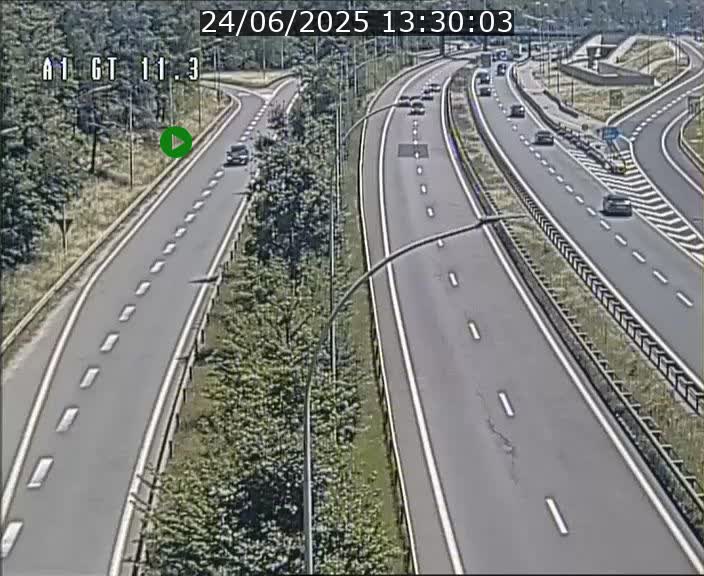 Traffic live webcam Luxembourg Senningerberg - A1 direction Allemagne - BK 11.3