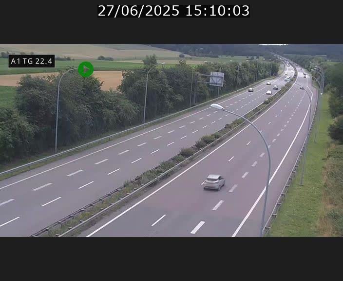 Traffic live webcam Luxembourg Flaxweiler - A1 direction Luxembourg - BK 22.4