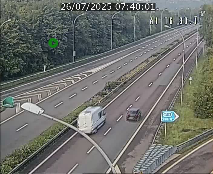 Traffic live webcam Luxembourg Grevenmacher - A1 direction Luxembourg - BK 30.1