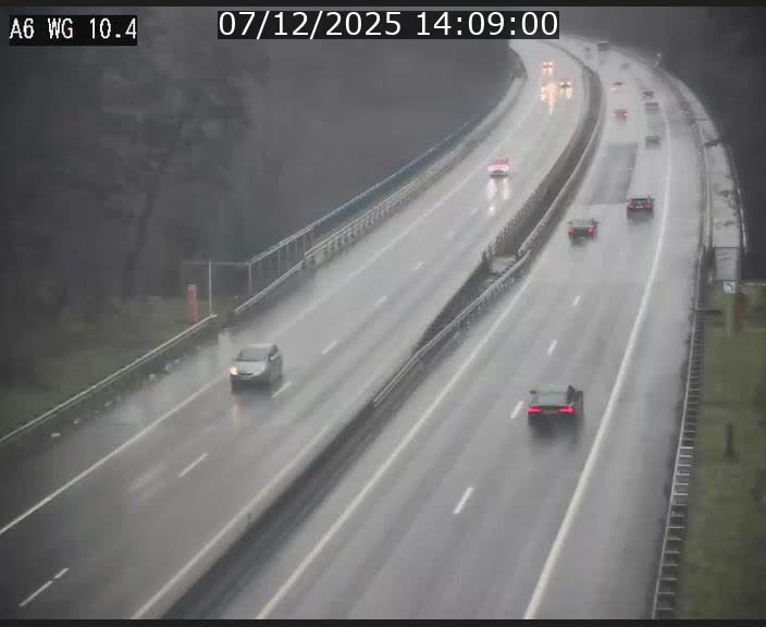 Traffic live webcam Luxembourg Mamer - A6 - BK 10.4 - direction Luxembourg/France/Allemagne