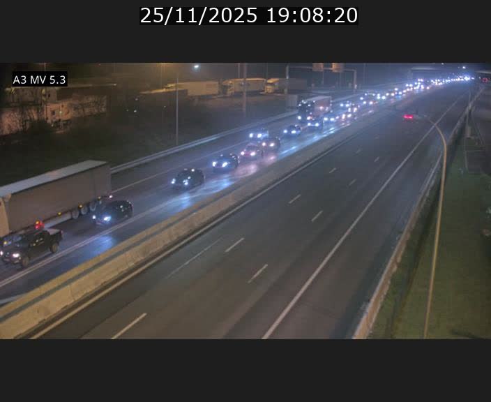 Webcam à l'Aire de Berchem au Luxembourg sur l'A3. Vue orientée vers la France