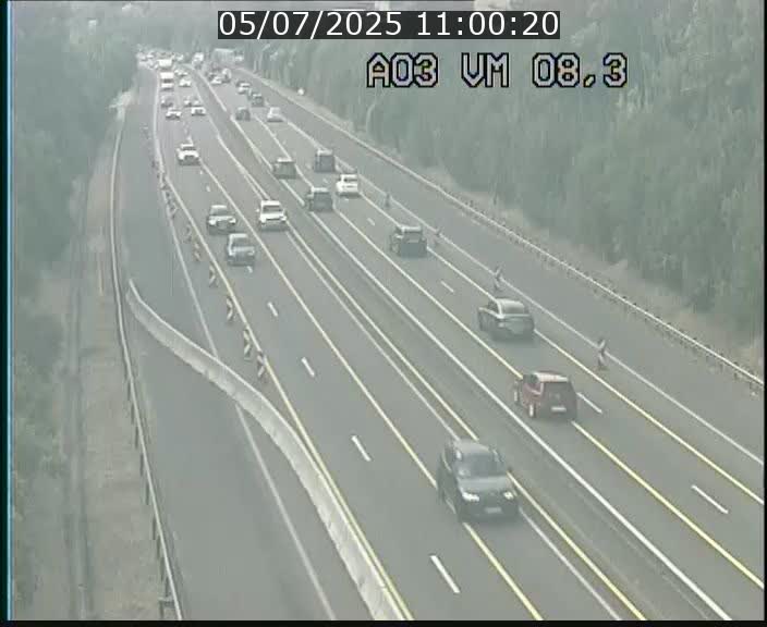 Traffic live webcam Luxembourg Bettembourg - A3 - BK 8.3 - direction France
