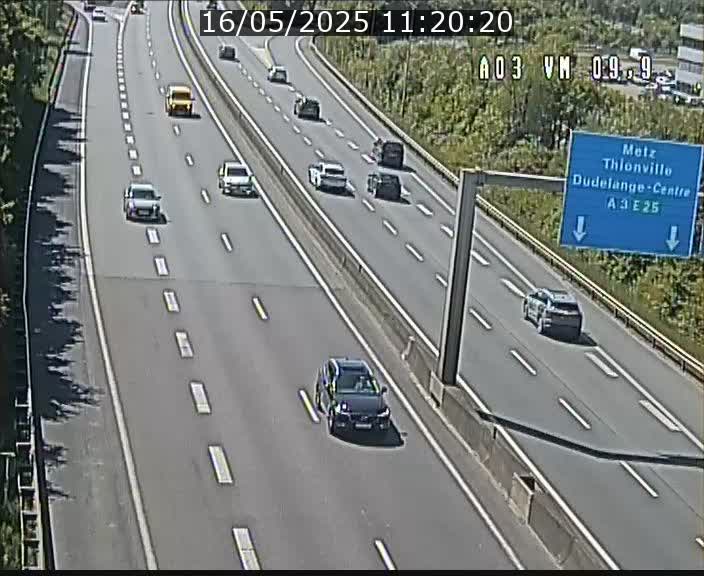 Webcam Autoroute à la Croix de Bettembourg - A3 - BK 9.9 - direction France