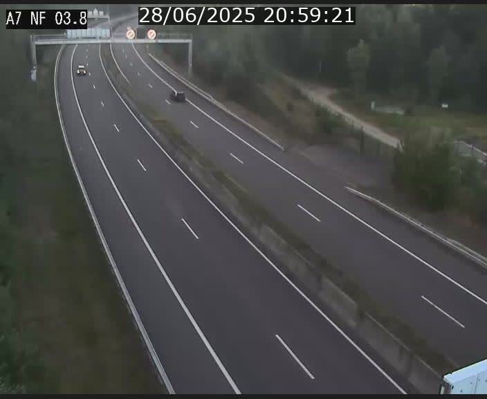 Webcam autoroute A7 au Luxembourg à la sortie du Tunnel Stafelter vers le Nord