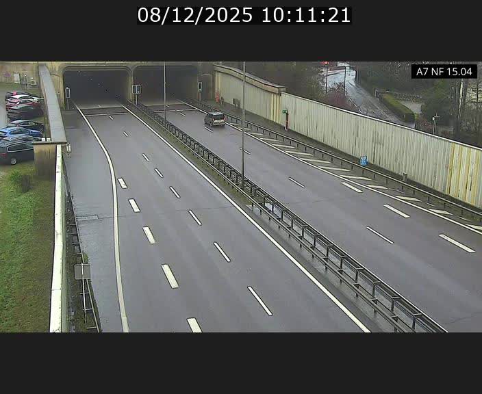 Caméra trafic Luxembourg - A7, Tunnel Mersch, entrée sud, direction Ettelbruck