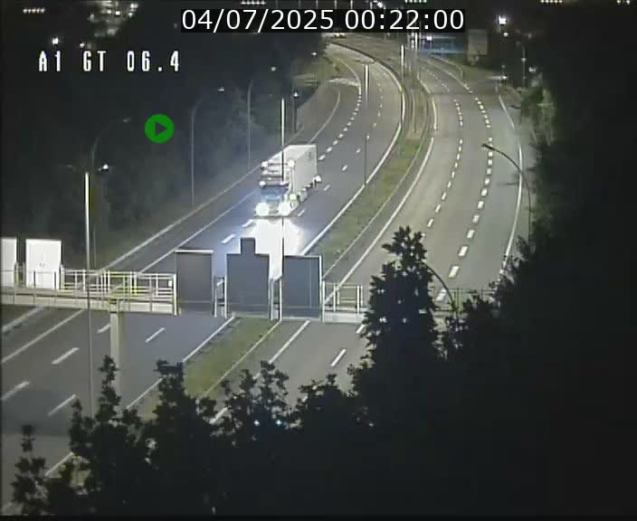 Traffic live webcam Luxembourg Hamm - A1 direction Sandweiler - BK 6.4