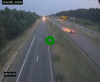 Webcam autoroute A63 en périphérie de Bordeaux au sud-est de la ville, en provenance du bassin d'Arcachon. Vue orientée vers Bordeaux