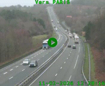 Caméra routière sur l'autoroute A20 à Bessines-sur-Gartempe. Vue orientée vers Paris