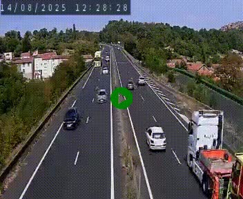Caméra autoroute A75 à hauteur de Coudes, en direction de Clermont-Ferrand