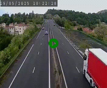 Caméra autoroute A75 à hauteur de Coudes, en direction de Clermont-Ferrand