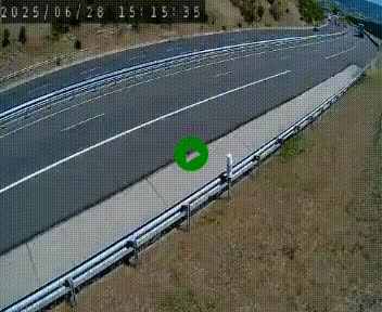 Caméra autoroutière France - A75, Engayresque, entre Millau et Séverac-le-Chateau, en direction de Montpellier