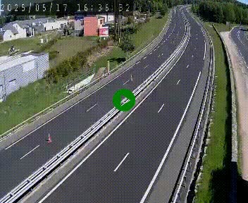 Caméra autoroute A75 à hauteur du col du rocher blanc en direction de Montpellier