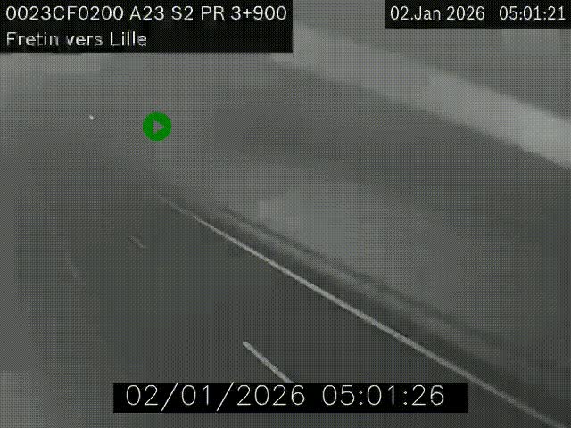 Webcam autoroute A23 à hauteur de Fretin. Vue orientée vers Lille