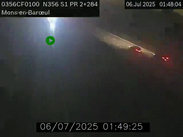 Webcam à l'entrée de Lille en direction du périphérique, à proximité de Mons-en-Baroeul sur la N356