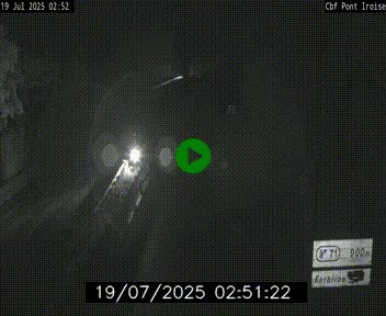 Webcam sur la N165 après le Pont de l'Iroise, à l'entrée de Brest
