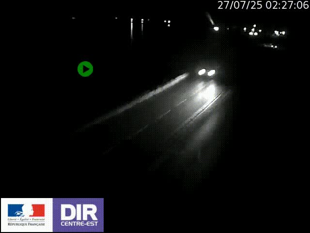 Webcam sur le quai Parjot à Vienne, aux Portes de Lyon, sur la Nationale 7, à la jonction avec le boulevard du Rhône-nord (D1407), caméra orientée vers Lyon