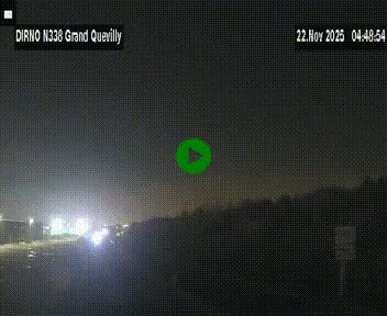 Webcam routière sur N338 à hauteur de Grand-Quevilly en périphérie de Rouen. Vue orientée vers Rouen
