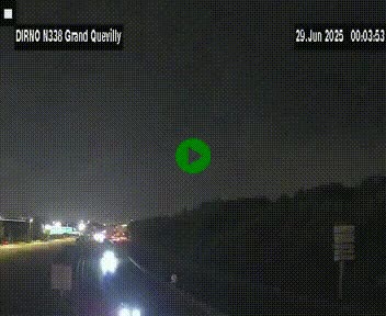 Webcam routière sur N338 à hauteur de Grand-Quevilly en périphérie de Rouen. Vue orientée vers Rouen