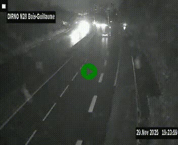 Webcam routière à hauteur de Bois-Guillaume en périphérie de Rouen. Vue orientée vers Rouen