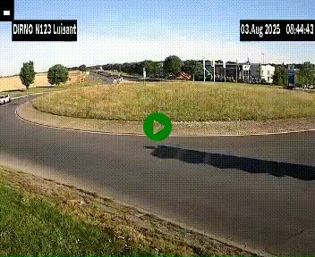 Webcam en périphérie de Chartres sur la N123, à hauteur de Luisant. Vue orientée vers Chartres