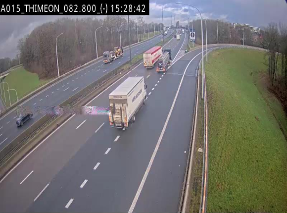Caméra trafic Belgique - Thiméon - E42, jonction avec A54 (E420) direction La Louvière/Charleroi - BK 82.82
