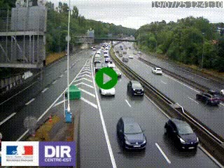 Caméra autoroute sur A6 - Valvert, près de Lyon, en direction de Paris, à hauteur de la sortie 36 Porte du Valvert