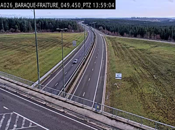 Webcam à la Baraque de Fraiture à la jonction entre l'E25 et la N89 à hauteur de Vielsalm