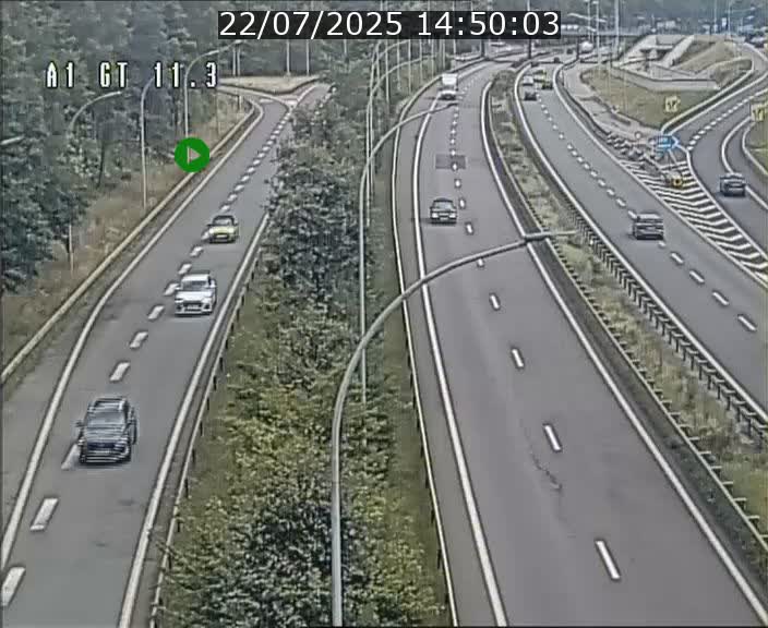 Traffic live webcam Luxembourg Senningerberg - A1 direction Allemagne - BK 11.3