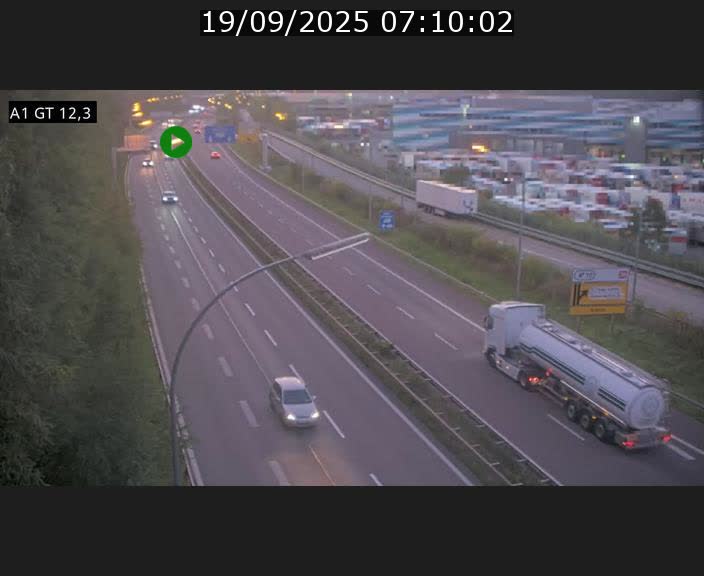Traffic live webcam Luxembourg Senningerberg - A1 direction Allemagne - BK 12.3