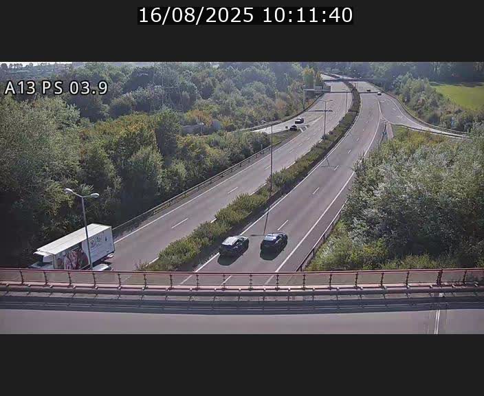 Traffic live webcam Luxembourg Differdange - A13 direction Esch-sur-Alzette - BK 3.9