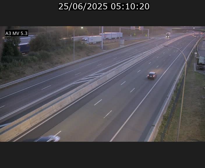 Webcam à l'Aire de Berchem au Luxembourg sur l'A3. Vue orientée vers la France