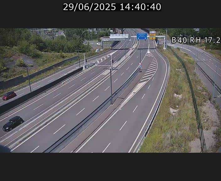 Webcam sur le contournement d'Esch Belval à hauteur de la sortie Université de Luxembourg. Vue orientée vers Luxembourg