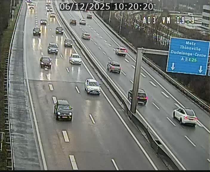 Webcam Autoroute à la Croix de Bettembourg - A3 - BK 9.9 - direction France