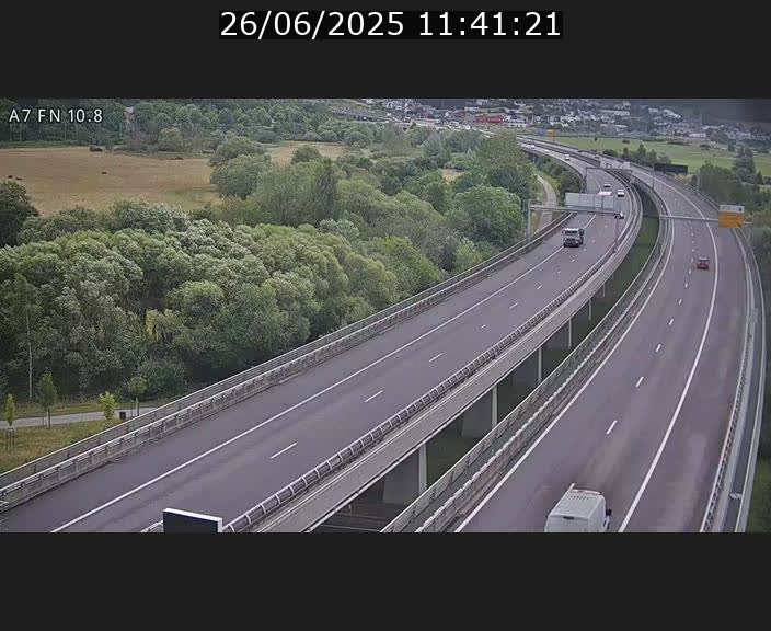 Caméra trafic Luxembourg - A7, Tunnel Gousselerbierg, sortie sud, direction rond-point Lorentzweiler (BK 10.8)