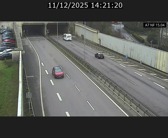Caméra trafic Luxembourg - A7, Tunnel Mersch, entrée sud, direction Ettelbruck