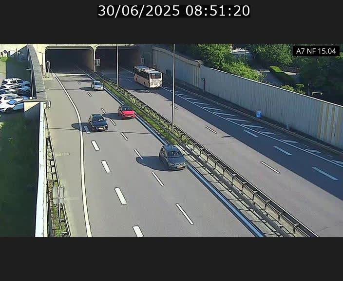 Caméra trafic Luxembourg - A7, Tunnel Mersch, entrée sud, direction Ettelbruck