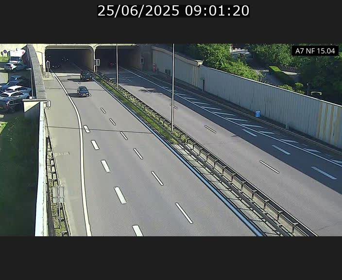 Caméra trafic Luxembourg - A7, Tunnel Mersch, entrée sud, direction Ettelbruck